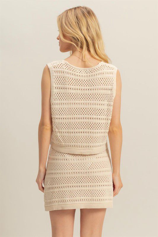 SET TOP AND SKIRT CROCHET 662