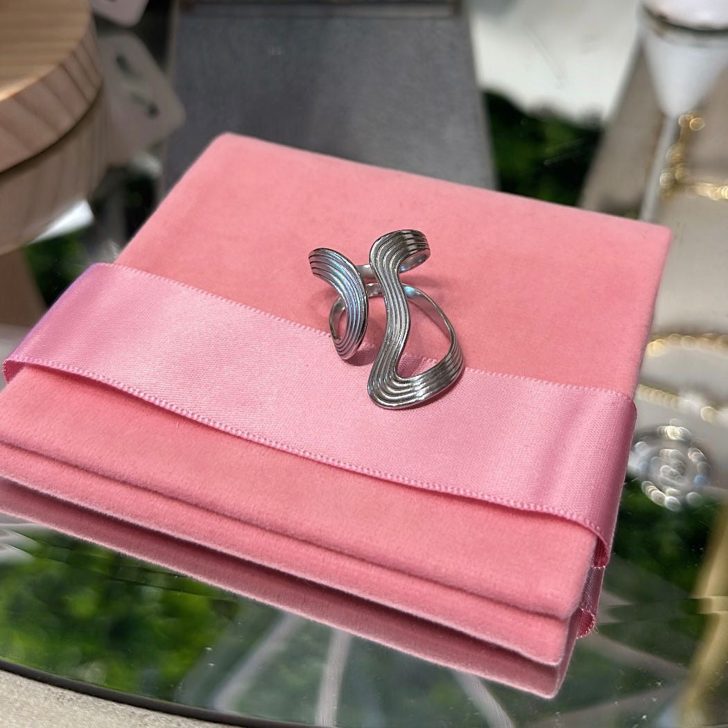 Anillo Plata Curva