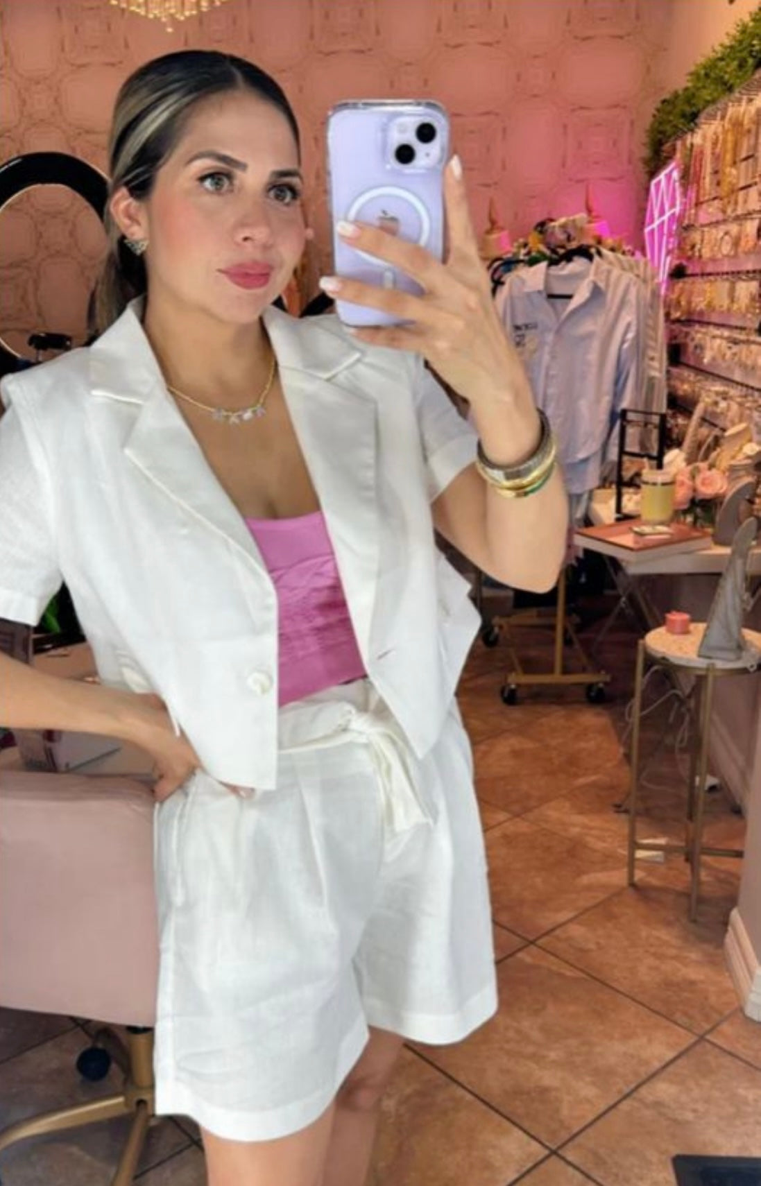 Set Linen Crop/Short