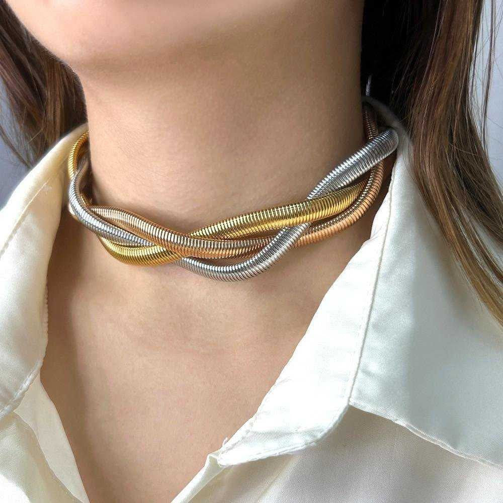 Braid Choker Plata CM037