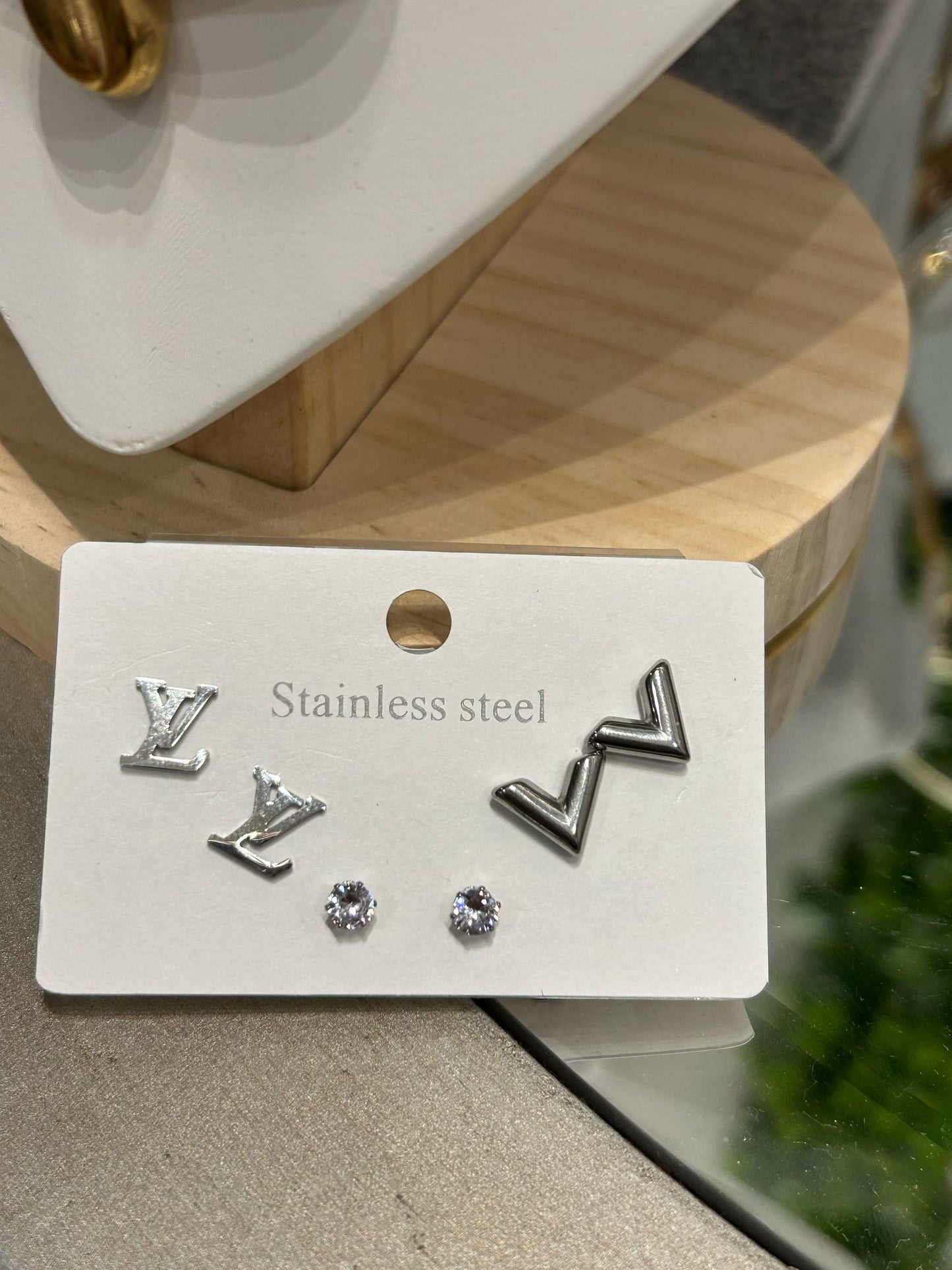 Arete Set de 3 LV silver 7394