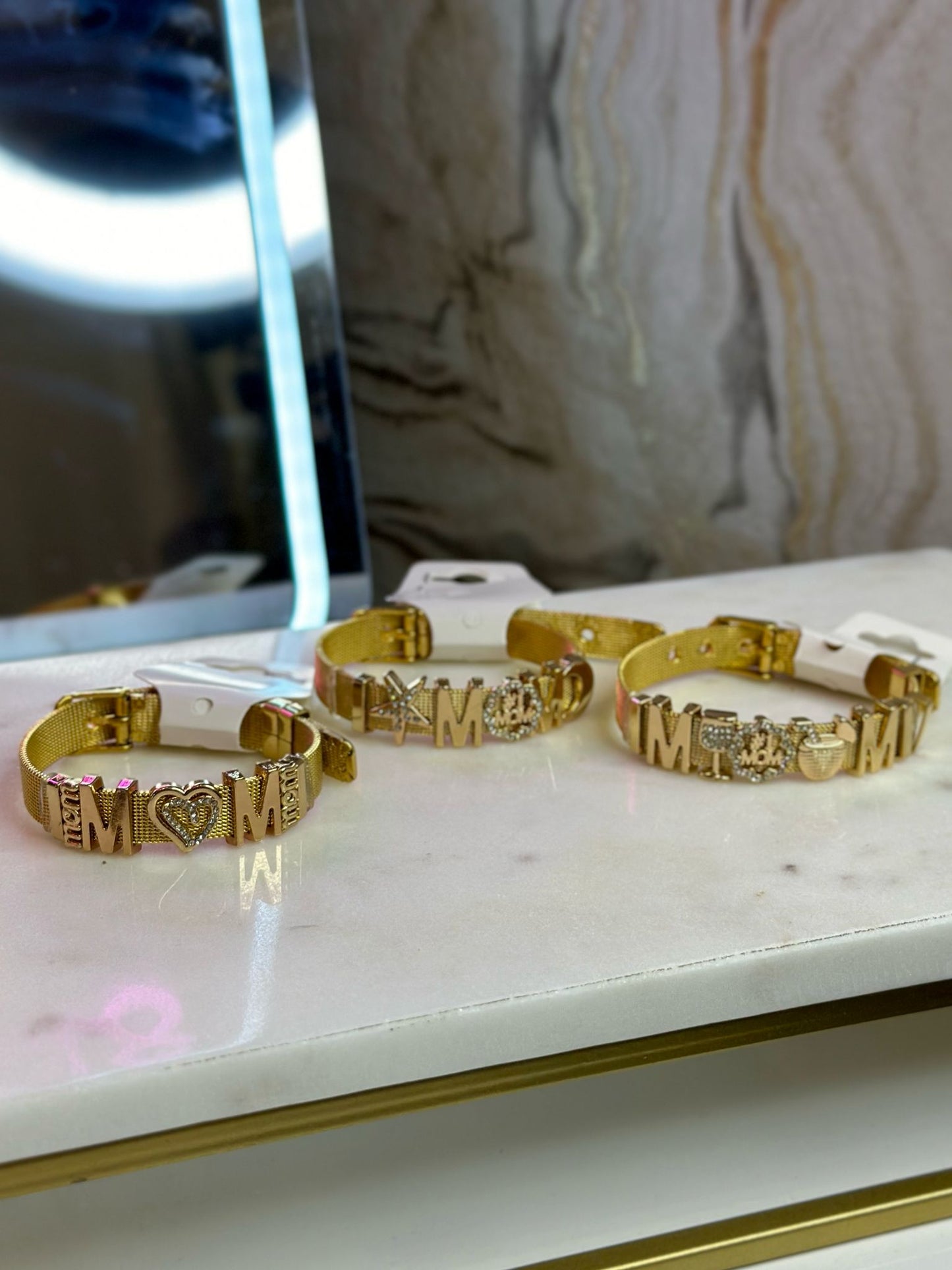 Pulsera Dorada Mom
