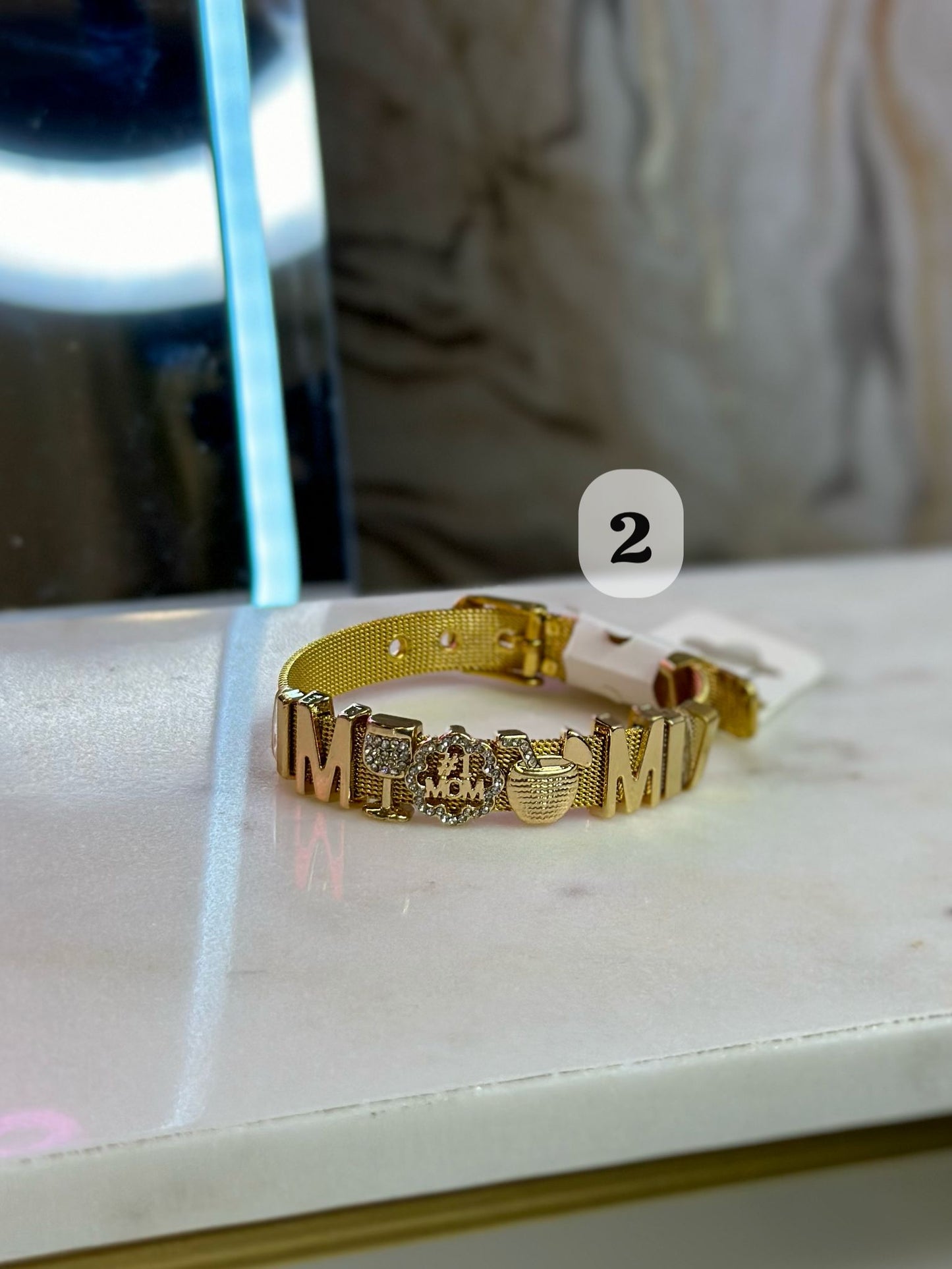 Pulsera Dorada Mom