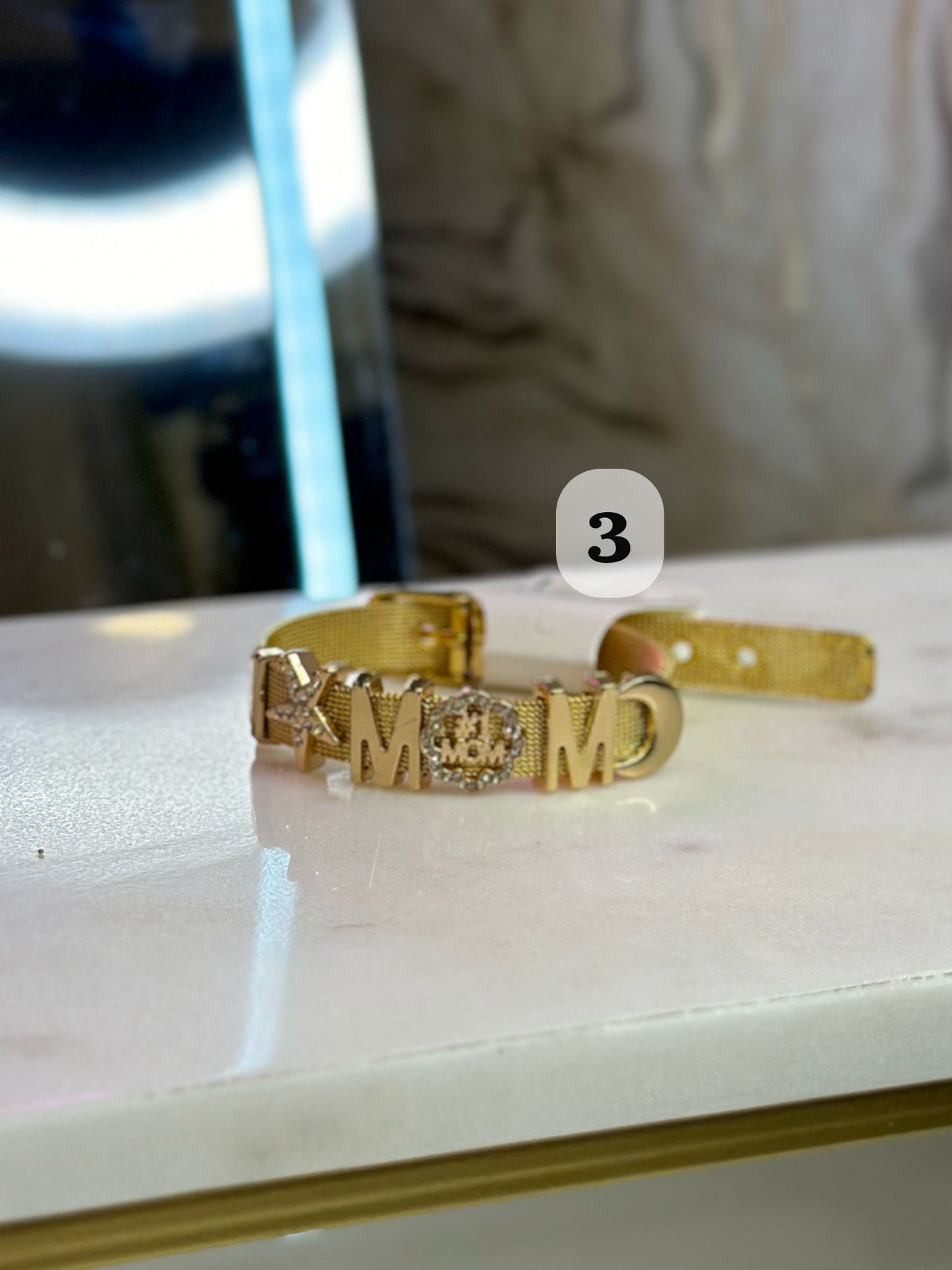 Pulsera Dorada Mom