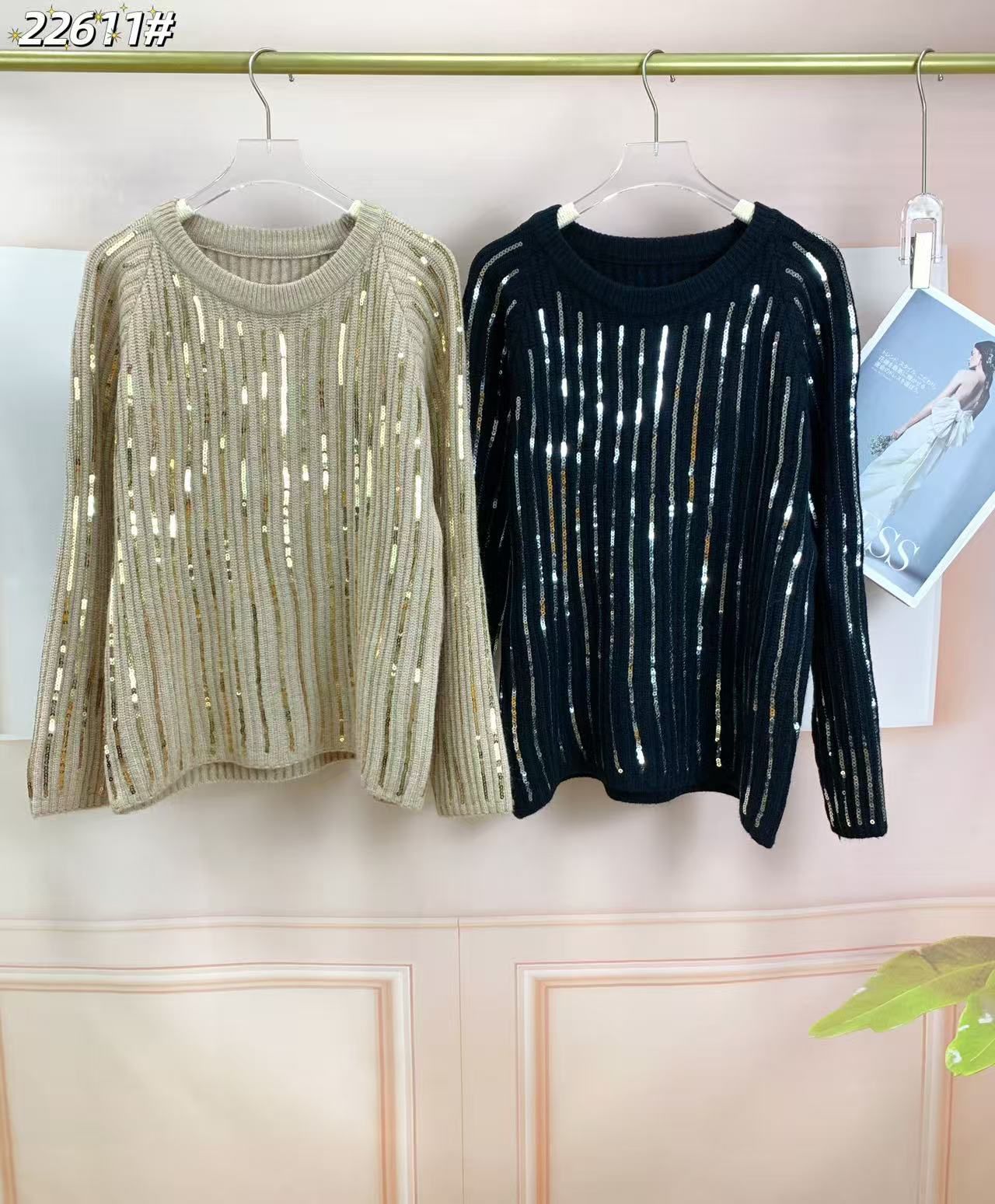 Sueter lineas lentejuela 22611