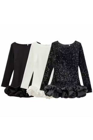 Vestido Bubble sequins long sleve