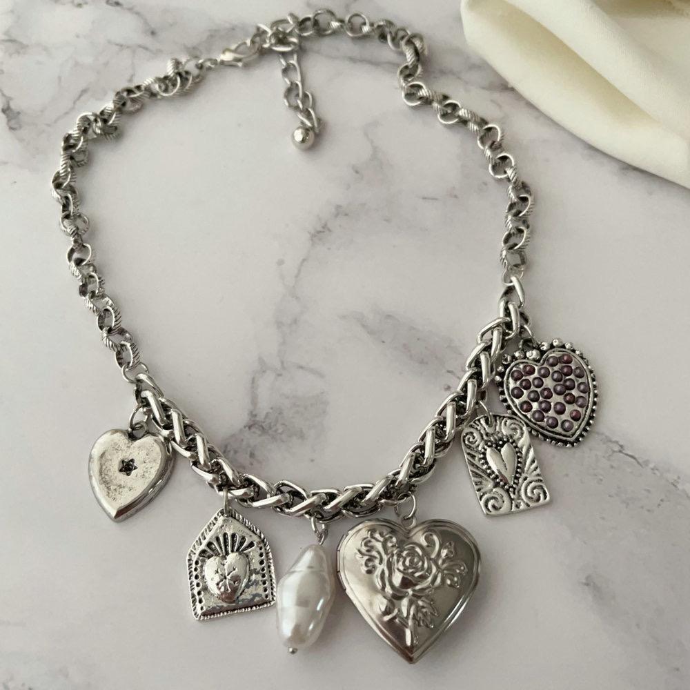 Collar Charms Corazones