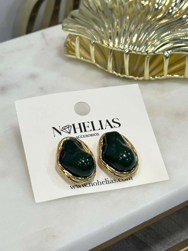 Aretes Piedra Verde 2288
