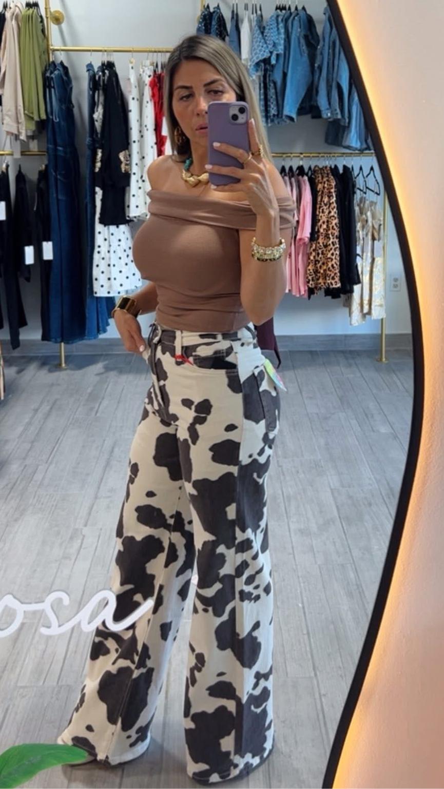 Jeans Cow Print (T521)