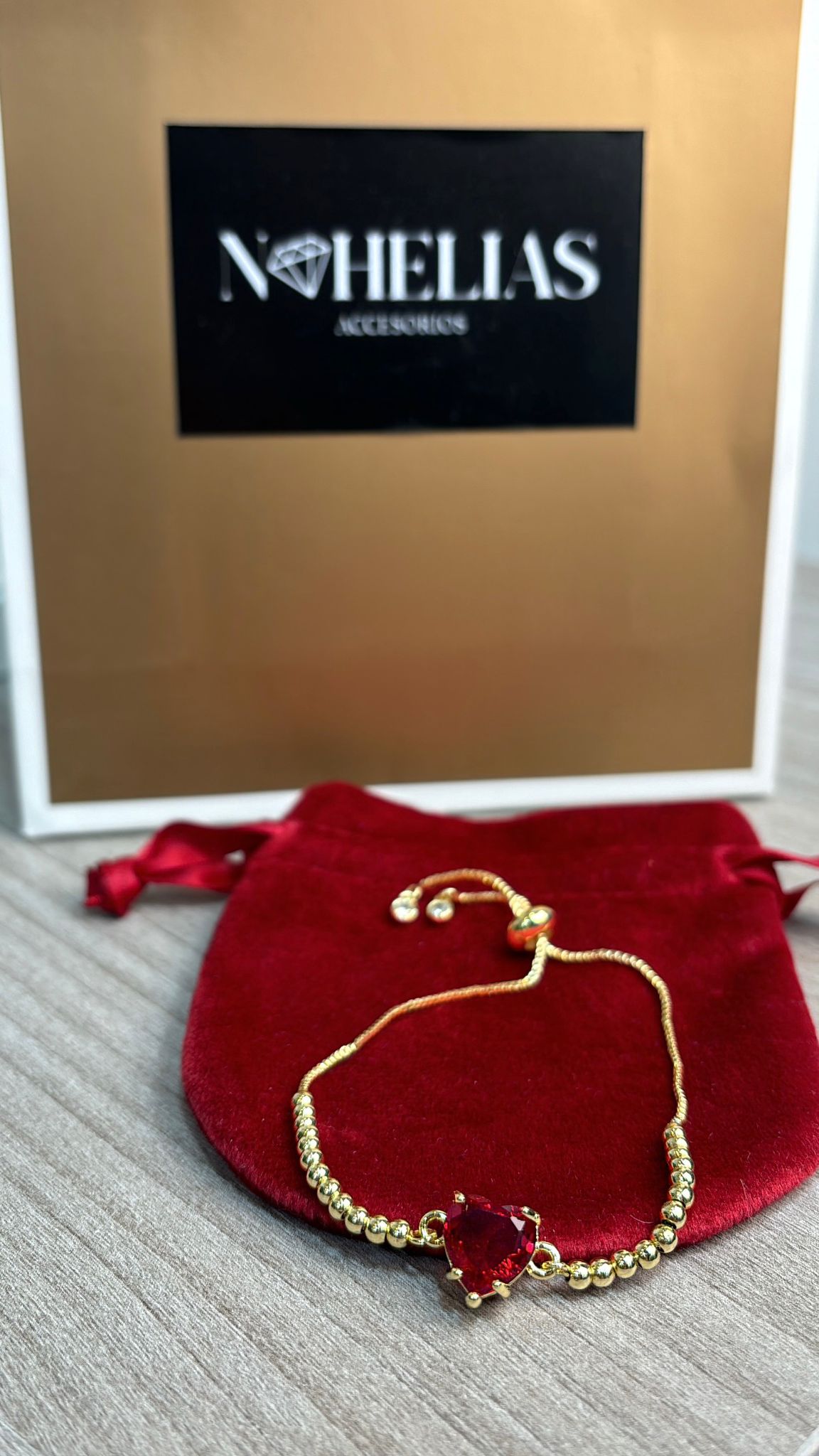 Pulsera corazon rojo