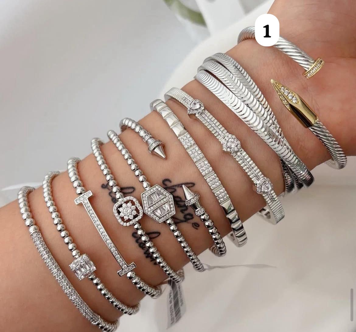 Brazaletes Plateados