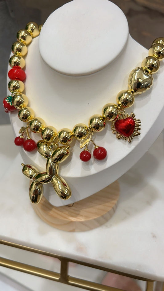 Collar perrito globo Charms