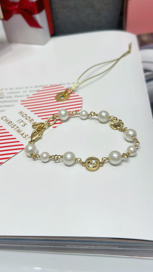 Pulsera perla GG