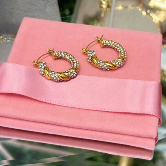 Hoops doradas Piedritas