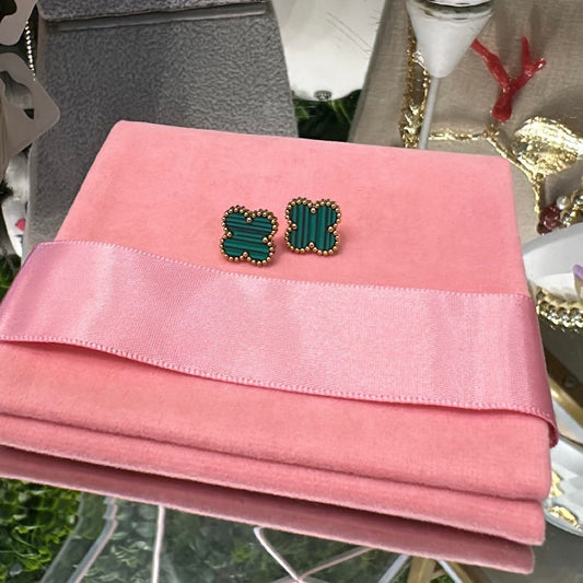 Aretes trebol VC verdes