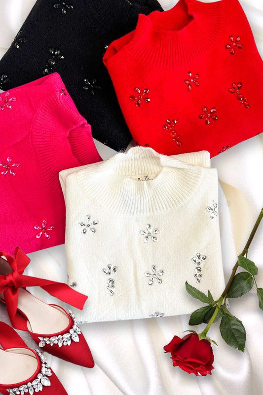 Top Christmas Sweter Red