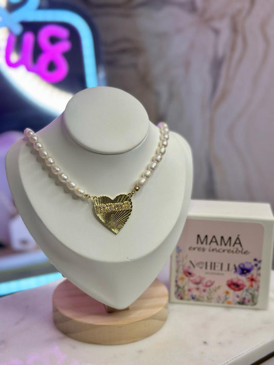 Collar mamá perlas
