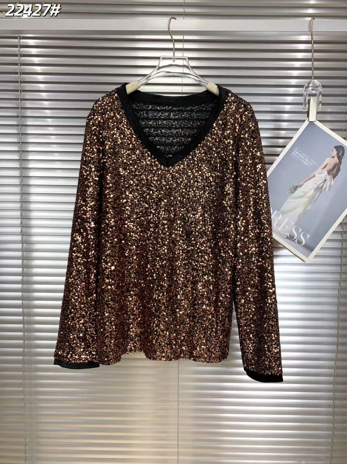 Blusa lentejuela 22427