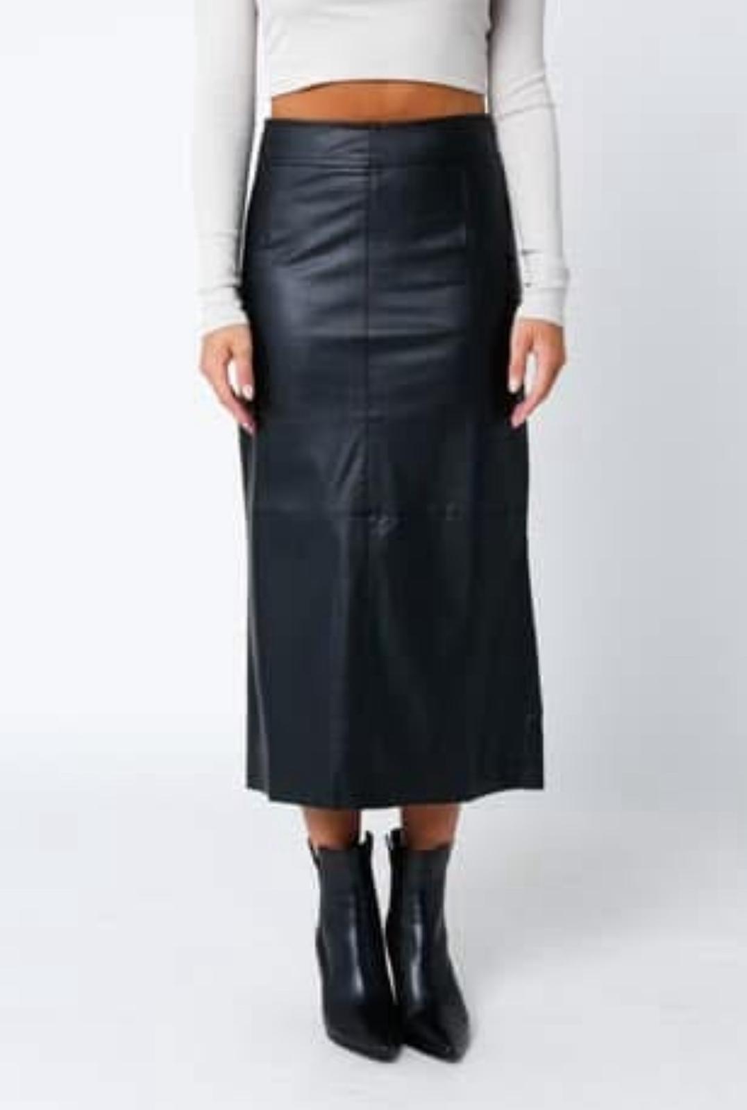 Falda Vinipiel negra