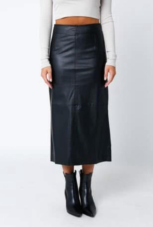 Falda Vinipiel negra