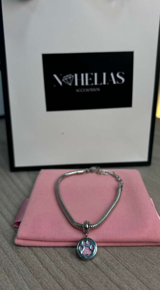 Pulsera huellita rosa