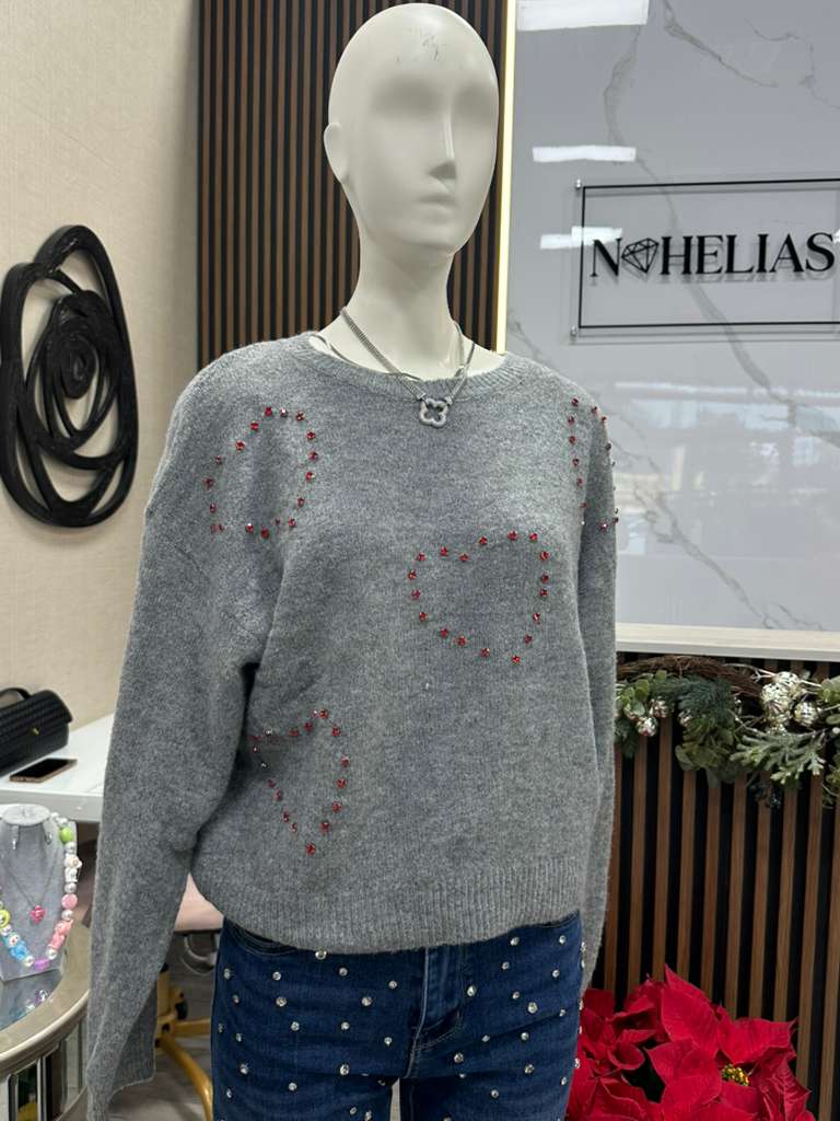 Sueter Corazones Rojos