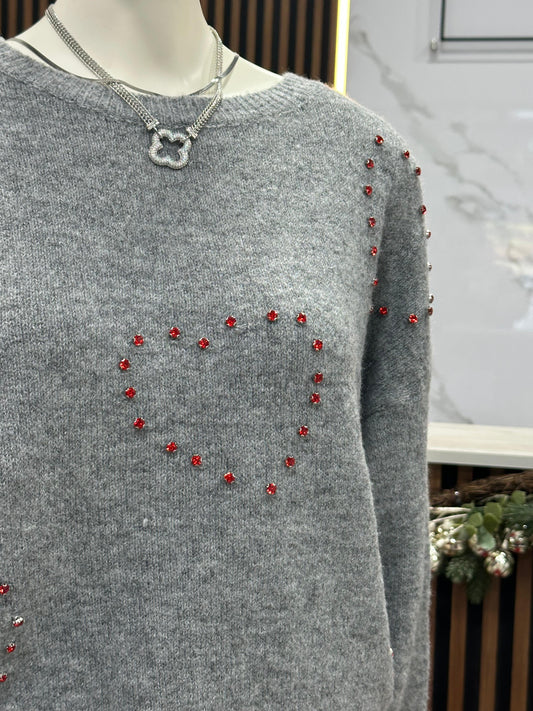Sueter Corazones Rojos